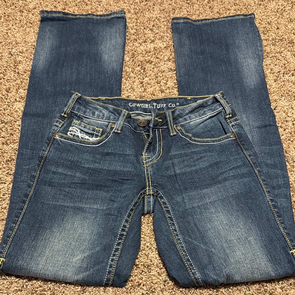 Cowgirl Tuff Co. Boot Cut Blue Jeans